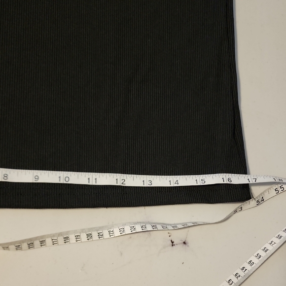 Black Tank Top with Ribbed Texture and Buckle Accents - Picture 5 of 6